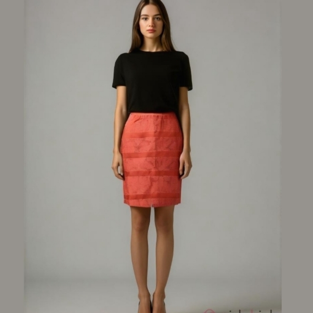 Ann Taylor Coral Fully Lined Skirt - Size 8